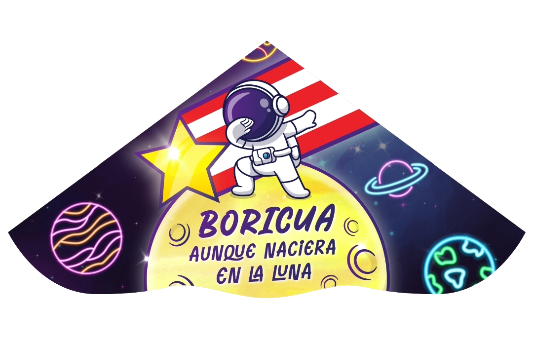 Chiringa Iluminada LED Boricua aunque naciera en la Luna