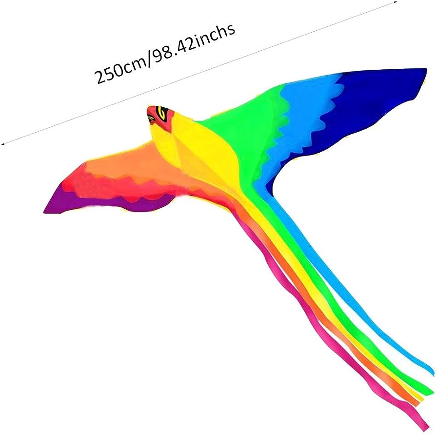 Rainbow bird kites with handle line flying toy airplane eagle kite ripstop nylon fabric weifang kite factory
