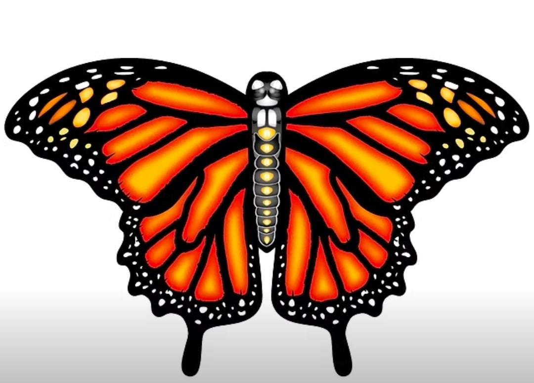Chiringa Mariposa Monarca Gigante