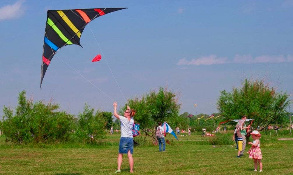 Chiringa de doble línea Stunt Kite para adolescentes y adultos