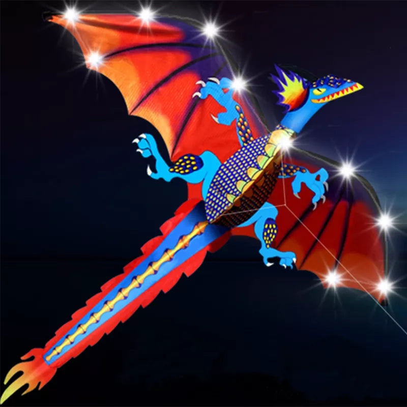 Chiringa de Dragon con luces LED